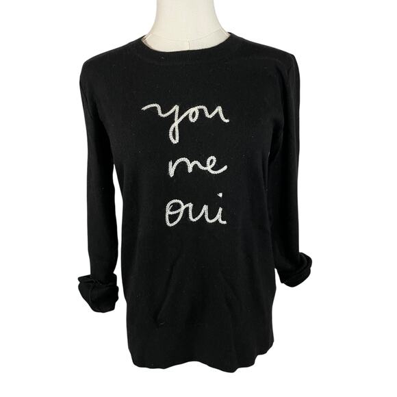 Banana Republic Womens Merino Wool Crewneck Sweater Capsule Luxe Black Small - Picture 1 of 9